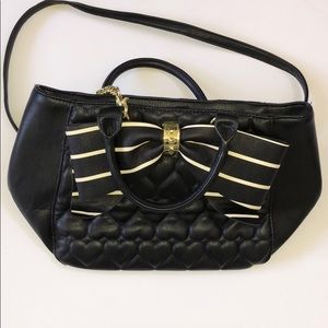 Betsy Johnson Quilted Bow Satchel